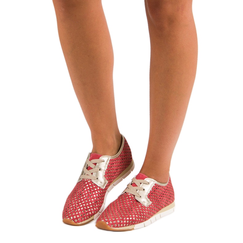 Kylie Zapatillas de deporte atadas de moda rojo 1