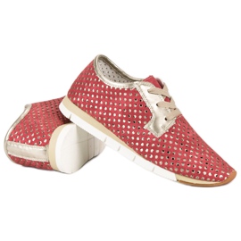 Kylie Zapatillas de deporte atadas de moda rojo 4