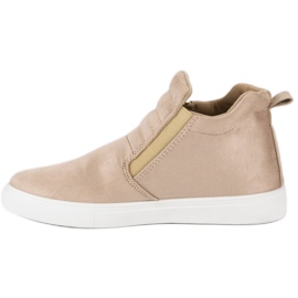 Zapatillas de gamuza sin cordones marrón 3