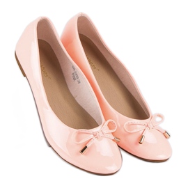 Ideal Shoes Bailarinas lacadas rosas rosado 1