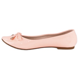 Ideal Shoes Bailarinas lacadas rosas rosado 3