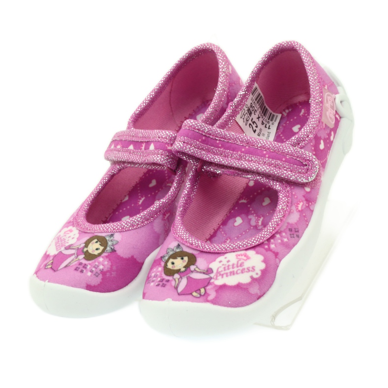 Befado zapatos infantiles bailarinas babuchas 114x306 blanco rosa 5