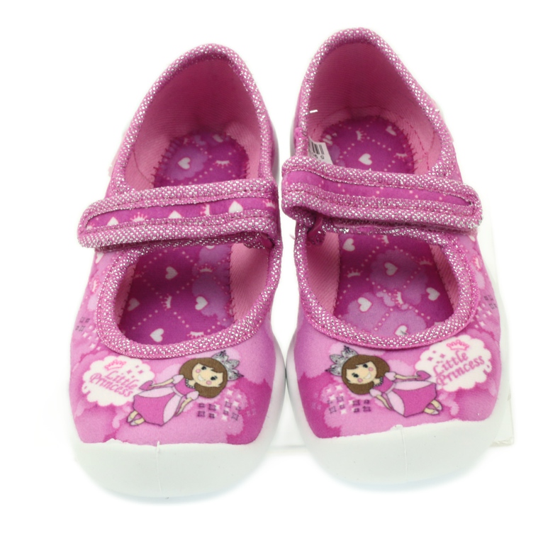 Befado zapatos infantiles bailarinas babuchas 114x306 blanco rosado 4