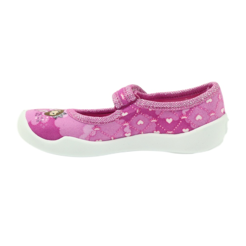 Befado zapatos infantiles bailarinas babuchas 114x306 blanco rosado 2