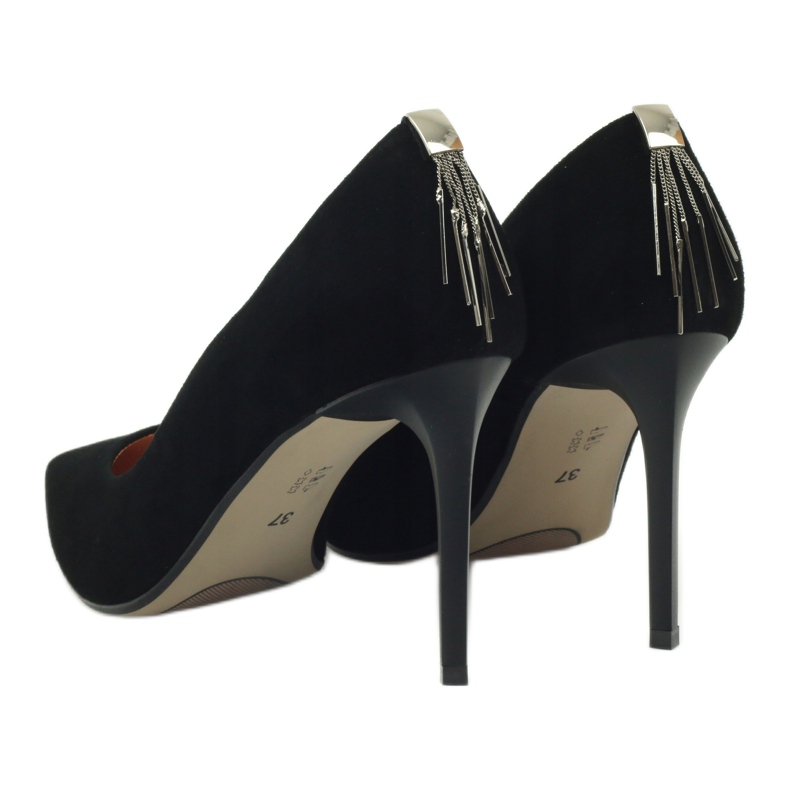 Espinto Bombas de cuero para mujeres en Szpilka 791 Black negro 5 Espinto Bombas de cuero para mujeres en Szpilka 791 Black negro 5