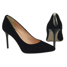 Espinto Bombas de cuero para mujeres en Szpilka 791 Black negro 3 Espinto Bombas de cuero para mujeres en Szpilka 791 Black negro 3