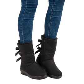 Botas de nieve cálidas con cremallera. negro 1