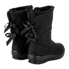 Botas de nieve cálidas con cremallera. negro 5
