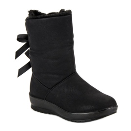 Botas de nieve cálidas con cremallera. negro 3