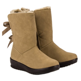 Botas de nieve cálidas con cremallera. verde 6