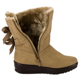 Botas de nieve cálidas con cremallera. verde 7