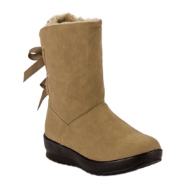 Botas de nieve cálidas con cremallera. verde 3