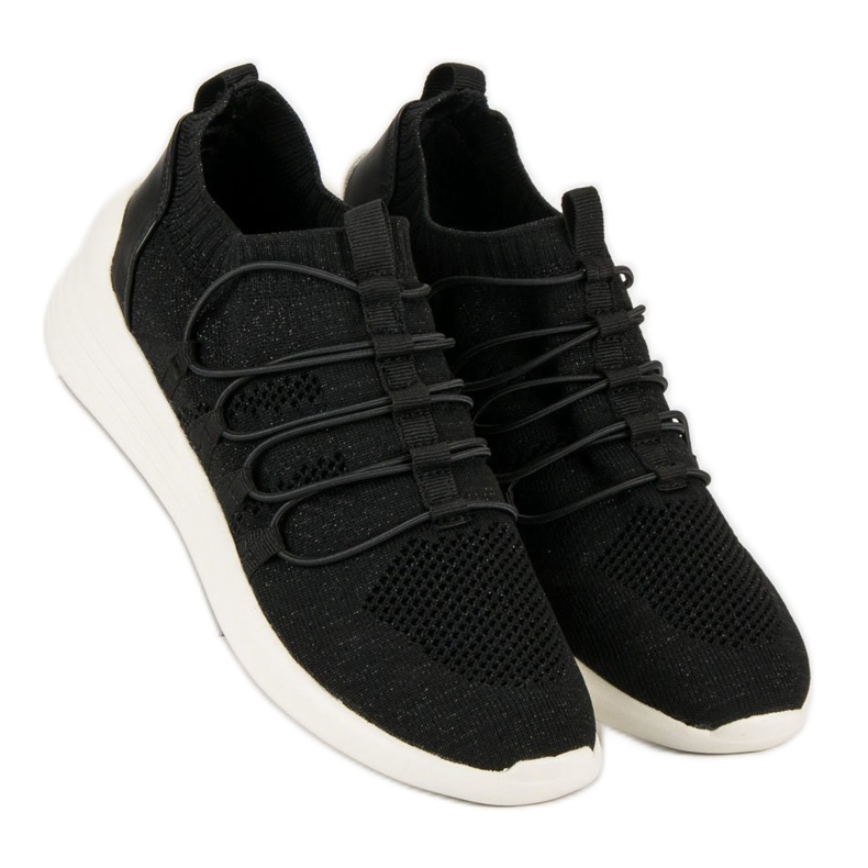 Kylie Calzado deportivo textil sin cordones negro 2