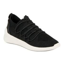 Kylie Calzado deportivo textil sin cordones negro 3