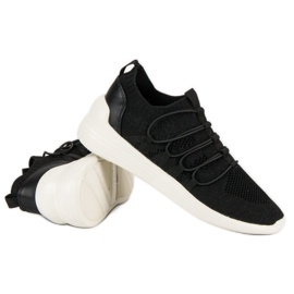 Kylie Calzado deportivo textil sin cordones negro 5