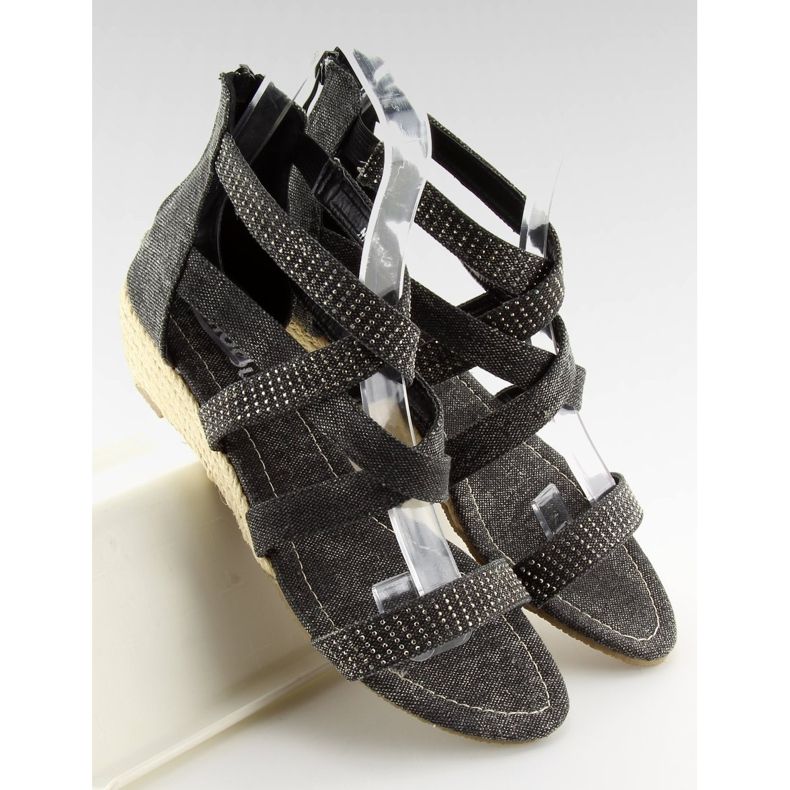 Sandalias alpargatas negras ME11783 Negro 1
