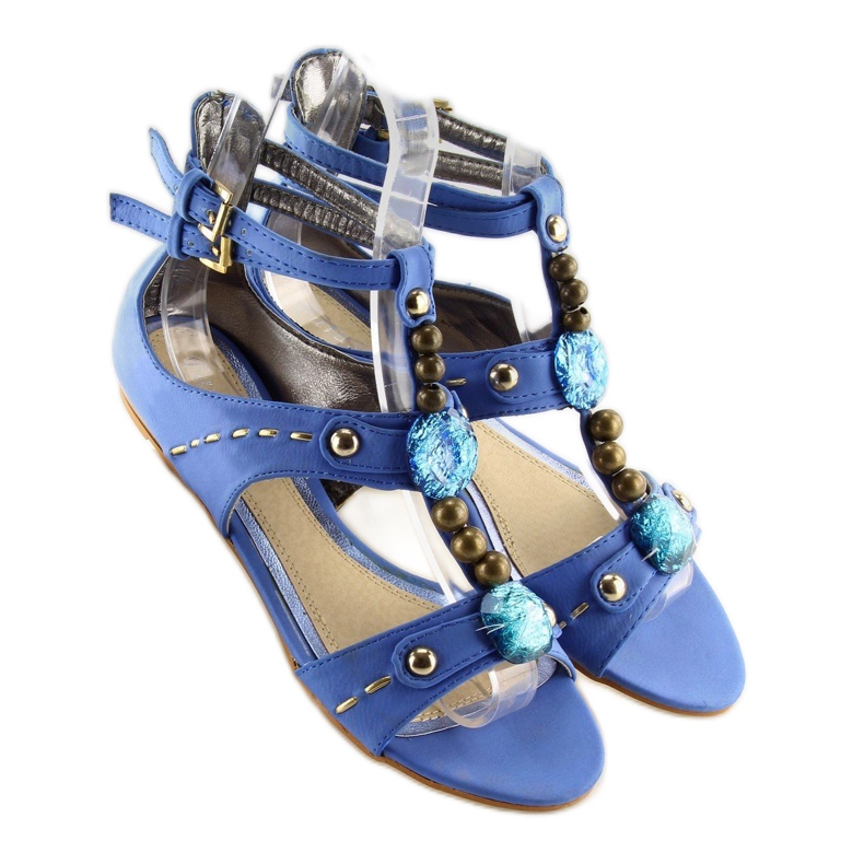 Sandalias con piedras azul ZS3522 2