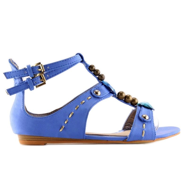 Sandalias con piedras azul ZS3522 1