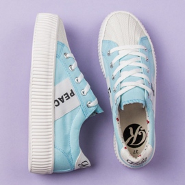 Kylie zapatillas amor y paz azul 7
