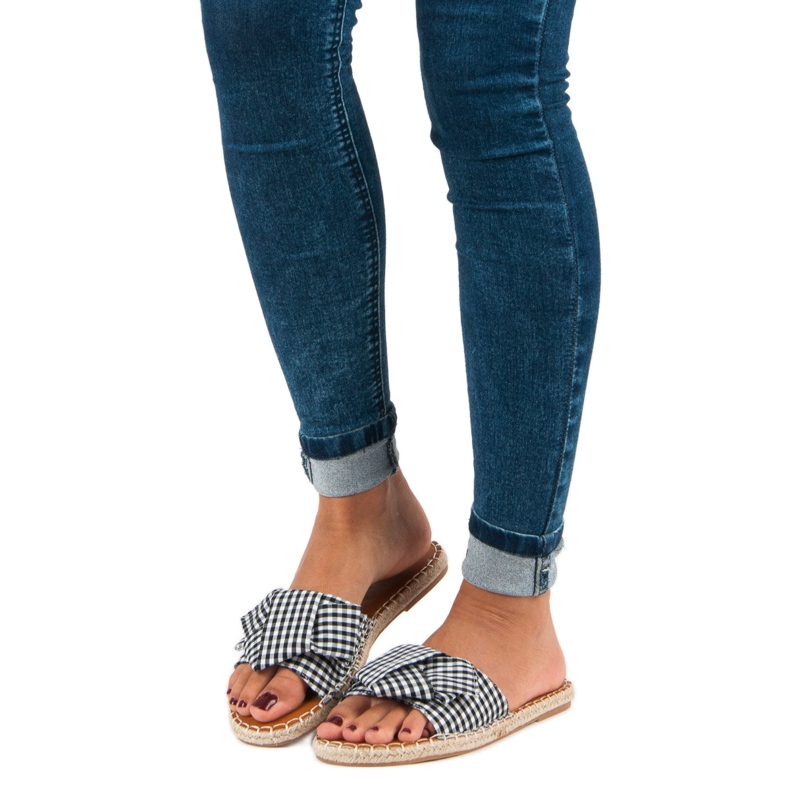 Seastar Babuchas negras de cuadros blanco negro 1 Seastar Babuchas negras de cuadros blanco negro 1