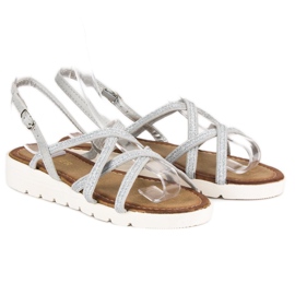 Comer Sandalias de mujer cómodas gris 6