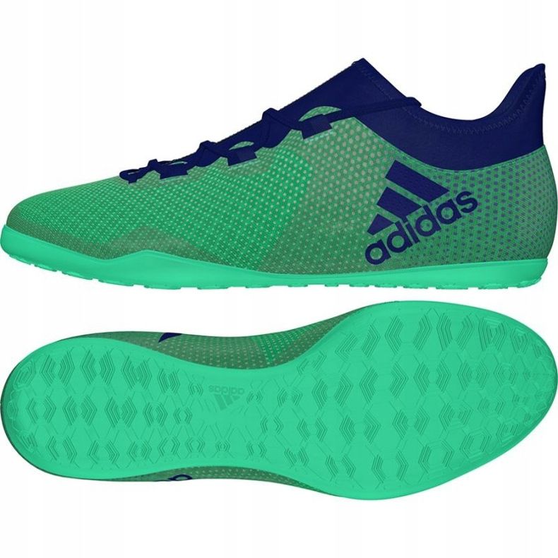 Zapatos de interior adidas X Tango 17.3 In M CP9142 turquesa, azul verde 2