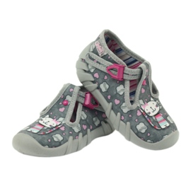 Pantuflas Gatito Befado 110p326 blanco gris rosado 3