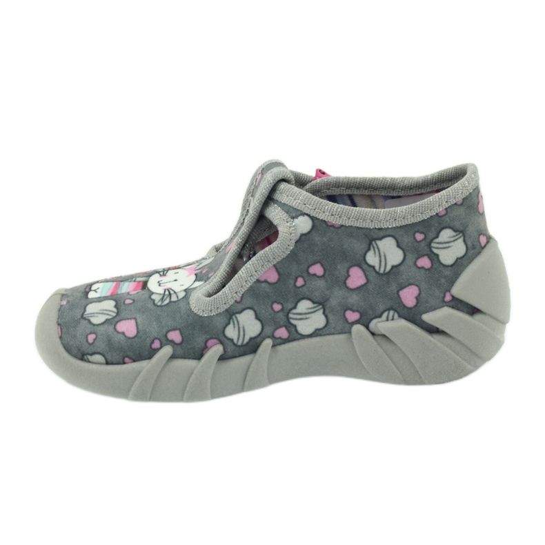 Pantuflas Gatito Befado 110p326 blanco gris rosado 2