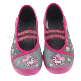 Befado zapatos infantiles bailarinas babuchas 116x238 gris rosa 3