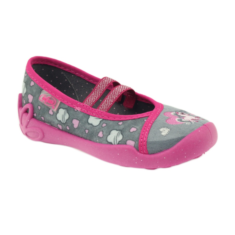 Befado zapatos infantiles bailarinas babuchas 116x238 gris rosa 1