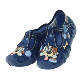 Befado 110p322 zapatillas con hebillas con un perro azul naranja azul marino 4