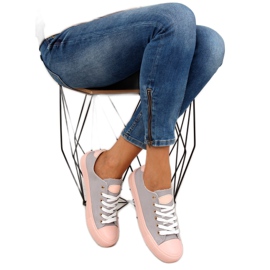 Deportivas sobre goma de color W-3051 Gris / Rosa 7