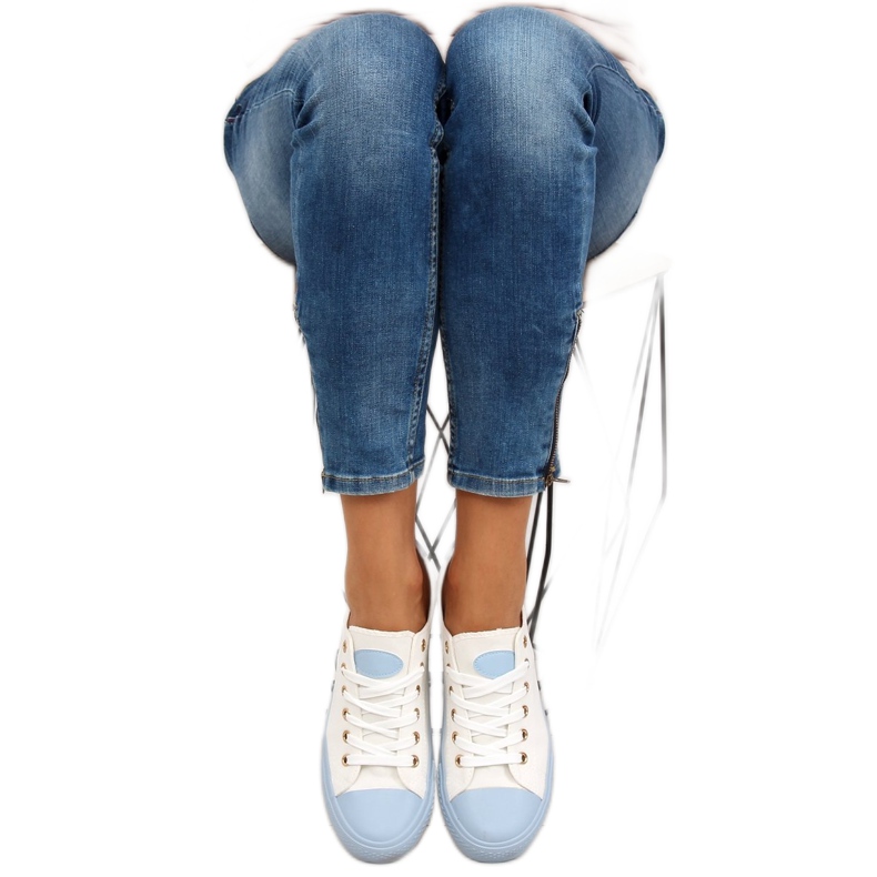 Deportivas sobre goma de color W-3051 Azul blanco 1 Deportivas sobre goma de color W-3051 Azul blanco 1