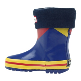 American Club Botas de goma americanas con un calcetín para exhibición. rojo azul amarillo 2