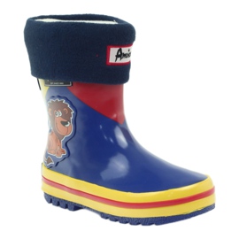 American Club Botas de goma americanas con un calcetín para exhibición. rojo azul amarillo 1