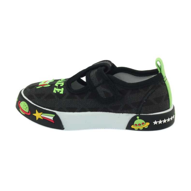 Deportivas niño American Club negro velcro 207/2018 blanco verde 2