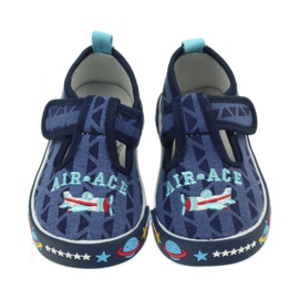 American Club Zapatillas deportivas americanas calzado infantil plantilla piel azul marino 4