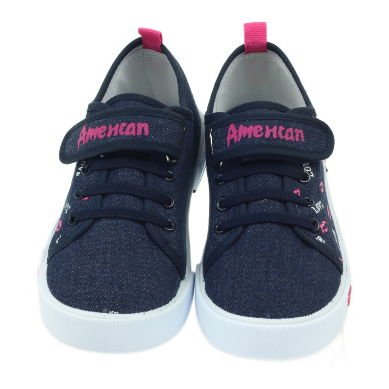 American Club Zapatillas americanas labios rosas azul marino 4