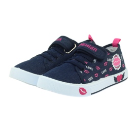 American Club Zapatillas americanas labios rosas azul marino 3