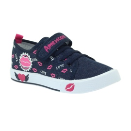 American Club Zapatillas americanas labios rosas azul marino 1