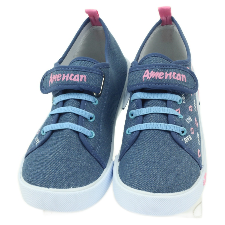 American Club Zapatillas americanas labios rosas rosado azul marino 4