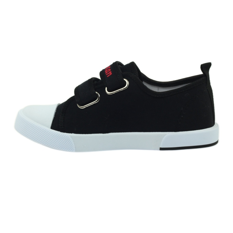 American Club Zapatillas de deporte para niños con la bandera americana Velcro negro blanco gris rojo 2