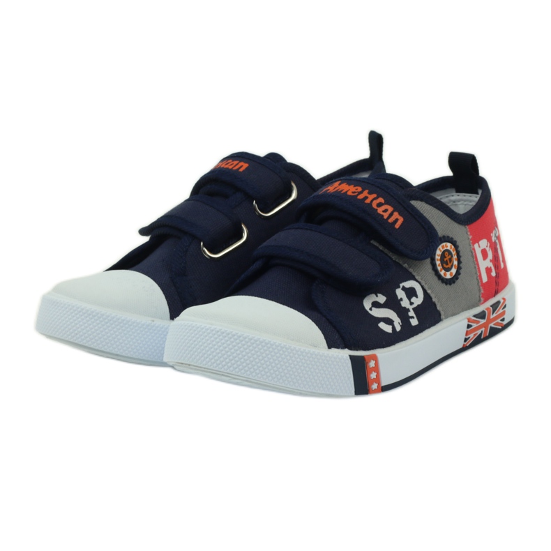 American Club Zapatos de niños zapatillas deportivas con bandera velcro americana azul marino blanco naranja gris 3 American Club Zapatos de niños zapatillas deportivas con bandera velcro americana azul marino blanco naranja gris 3