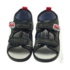 American Club Sandalias americanas zapatos infantiles plantilla piel negro gris rojo 4