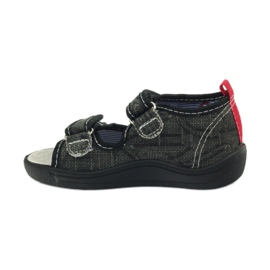 American Club Sandalias americanas zapatos infantiles plantilla piel negro gris rojo 2