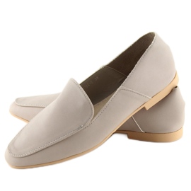 Mocasines suaves como piel de becerro 1182 gris 4