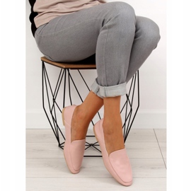 Mocasines suaves tipo piel de becerro 1182 Rosa rosado 5