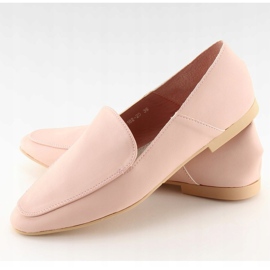 Mocasines suaves tipo piel de becerro 1182 Rosa rosado 3