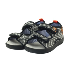 American Club Sandalias americanas zapatos infantiles plantilla piel negro naranja gris 3