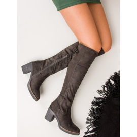 Seastar Botas de ante en el poste gris 7